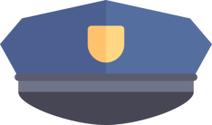 Police Cap Outline Icon Svg Set, Free Vectors File